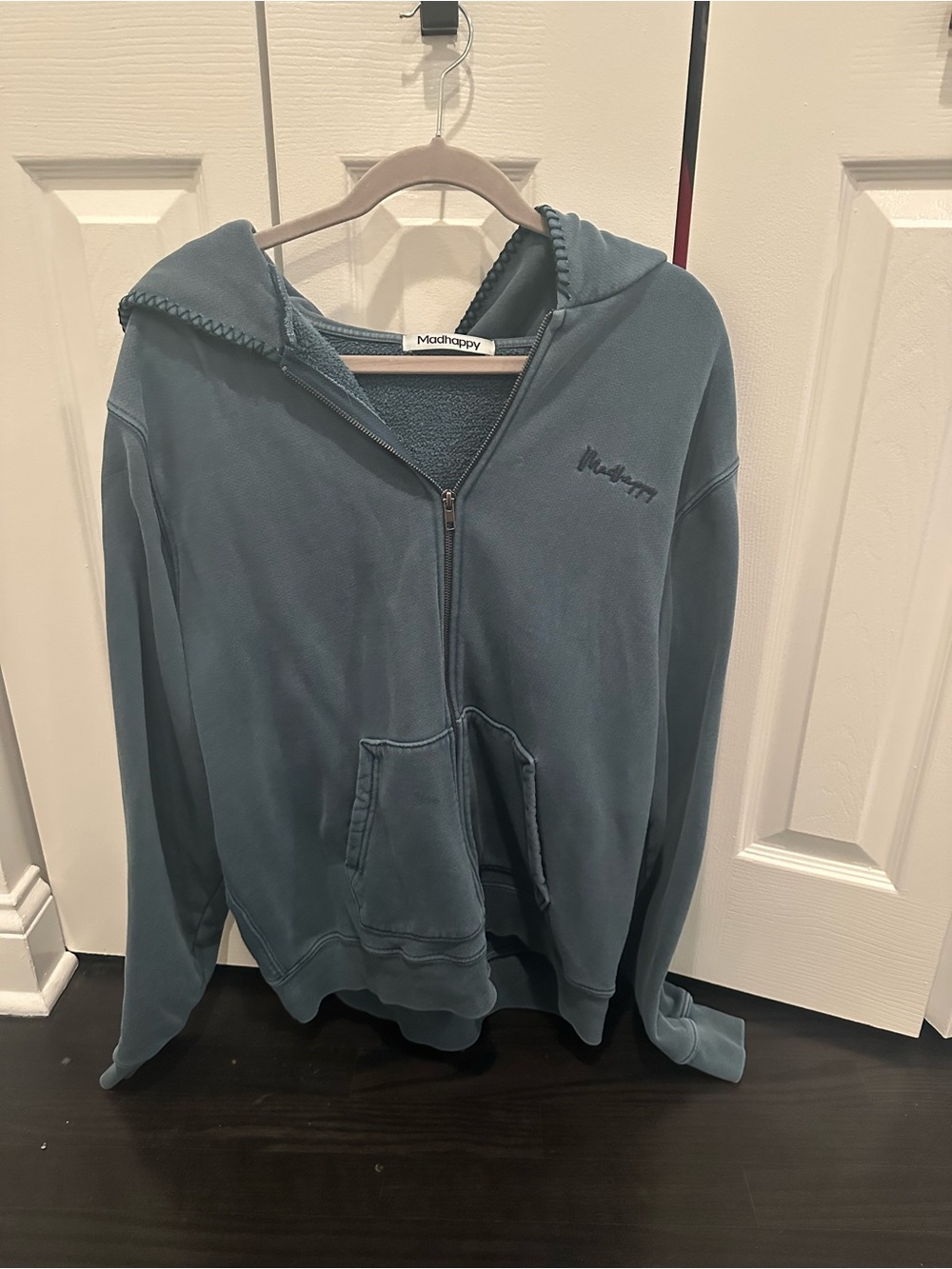 Madhappy Zip-Up Hoodie in Dusty Green
